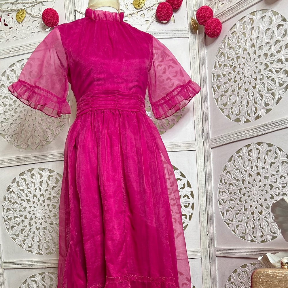Hot Pink Elegant gown - Majestic Magenta
